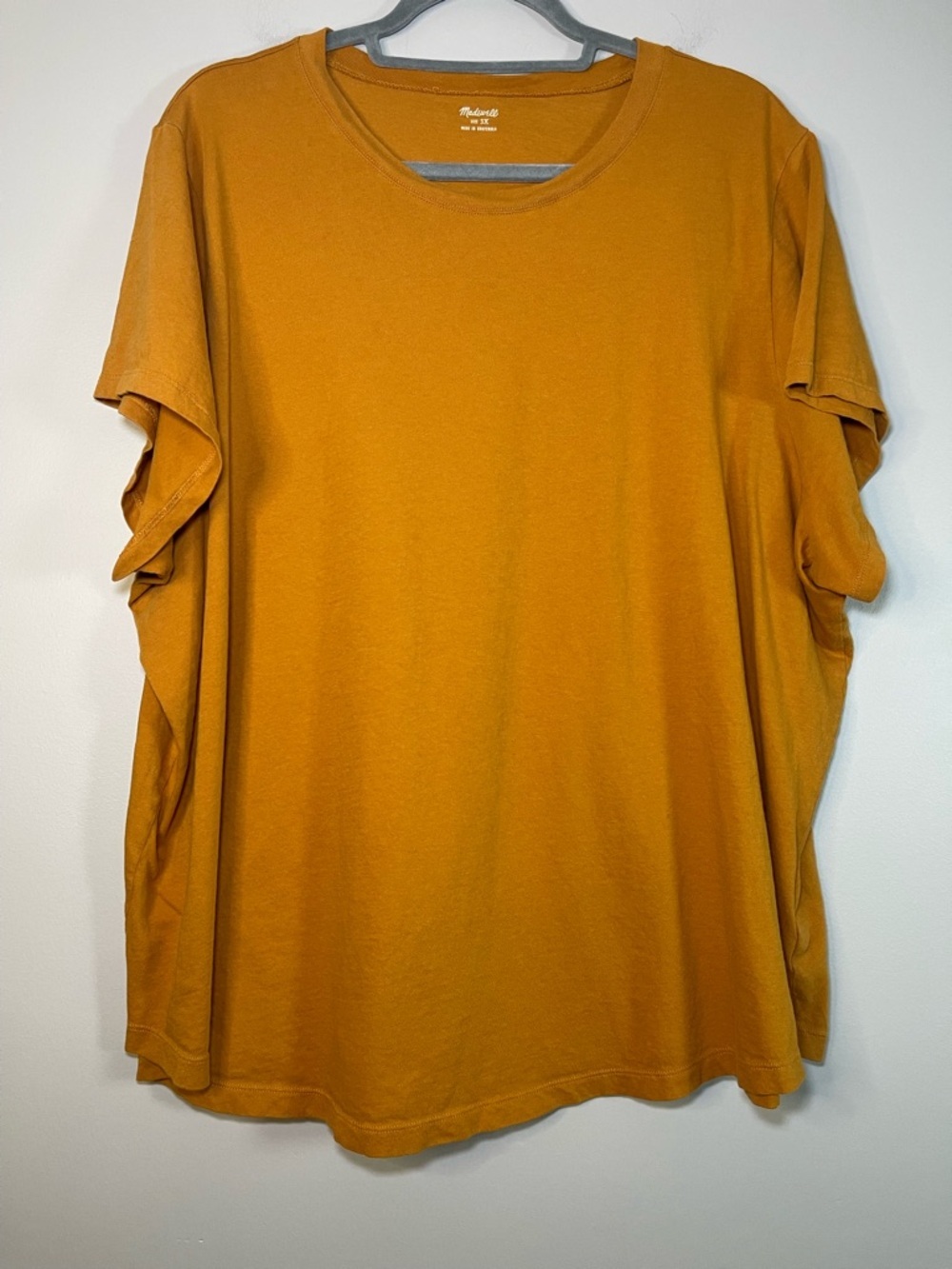 Madewell Short Sleeve Crewneck Tee in Mustard Tan